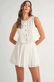 MABLE Eyelet Lace Top and Mini Skirt Set - Trendsi - Flyclothing LLC