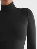 Turtleneck Long Sleeve T-Shirt - Trendsi - Flyclothing LLC