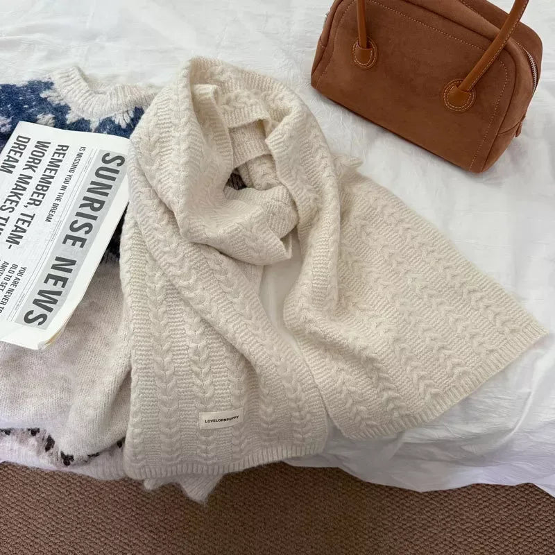 Texture Knit Winter Scarf - Trendsi - Flyclothing LLC