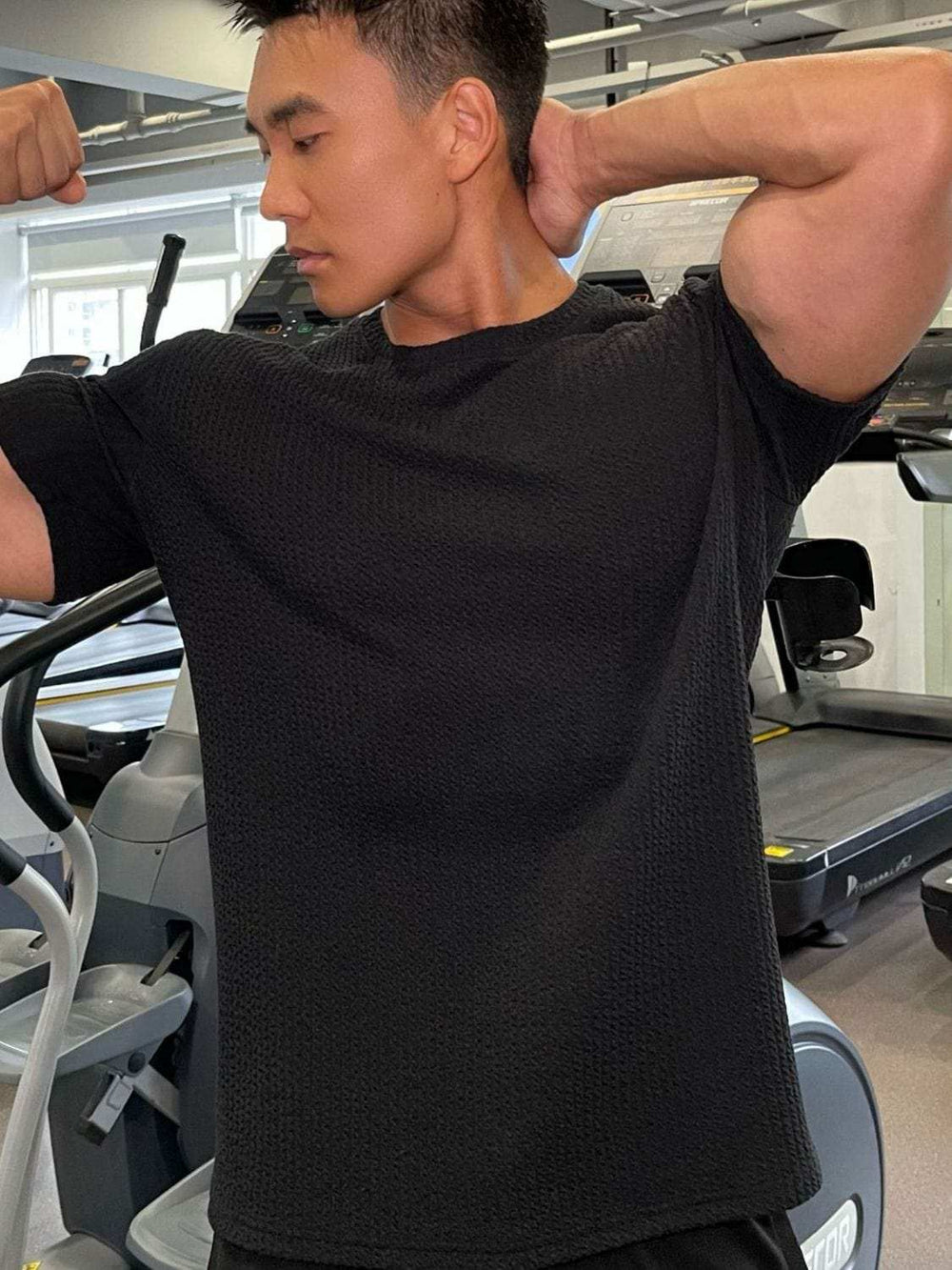 Men's Plus Size Round Neck Short Sleeve T-Shirt - Trendsi - Flyclothing LLC