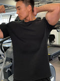 Men's Plus Size Round Neck Short Sleeve T-Shirt - Trendsi