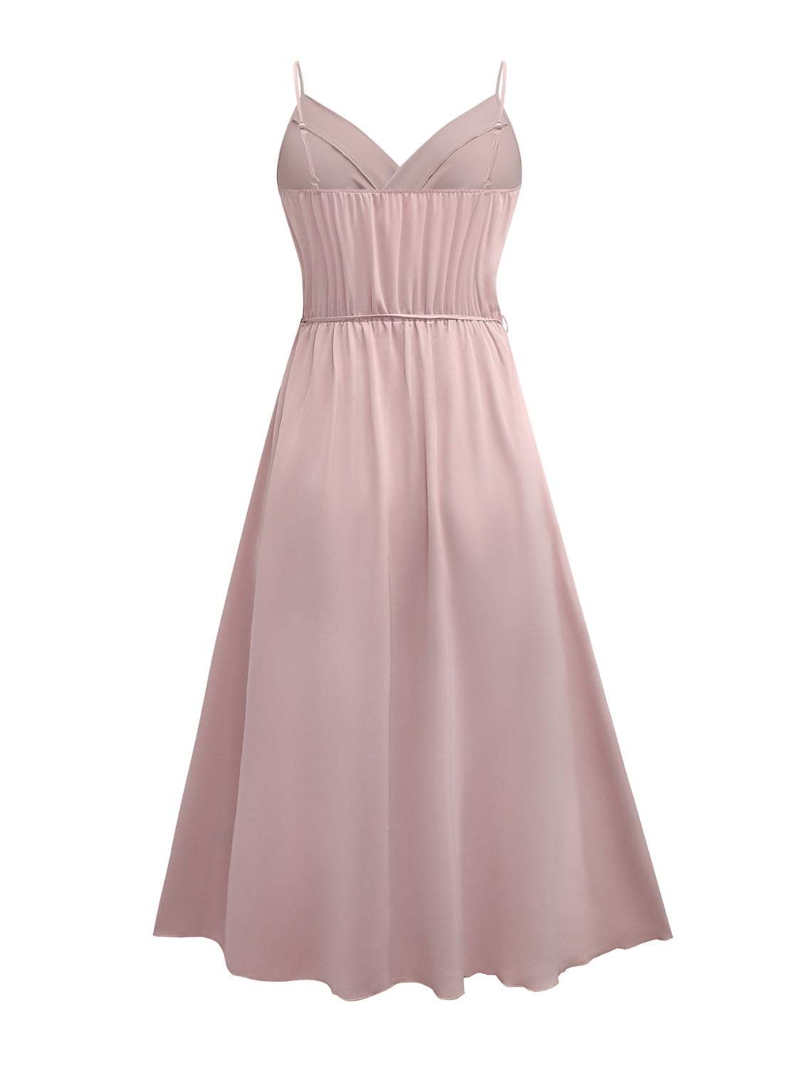 Tied Surplice Sleeveless Midi Cami Dress - Trendsi - Flyclothing LLC