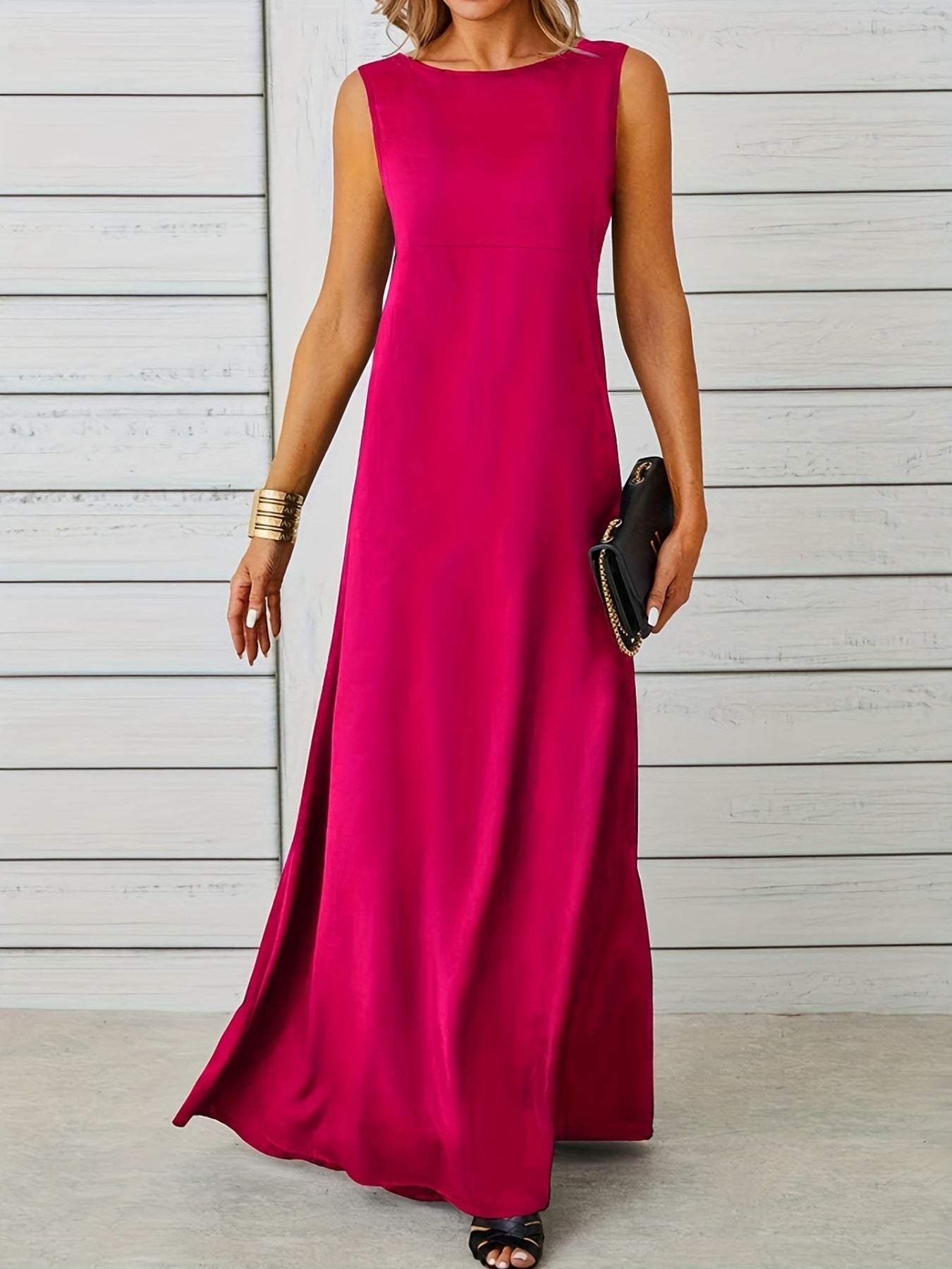 Sleeveless Flowy Maxi Dress - Trendsi - Flyclothing LLC