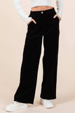 Mittoshop Corduroy Back Elastic Waist Pants - Trendsi - Flyclothing LLC