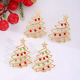 18K Gold-Plated Christmas Tree Earrings - Trendsi - Flyclothing LLC