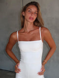 Square Neck Spaghetti Strap Romper - Trendsi