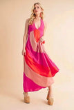 Aemi+Co Color Block Sleeveless Maxi Dress - Trendsi - Flyclothing LLC