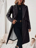 One Button Wool Blend Overcoat - Trendsi - Flyclothing LLC