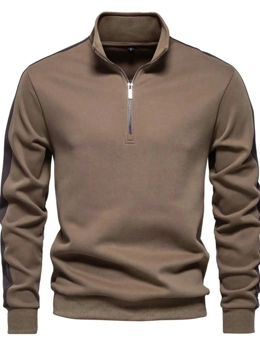 Men's Contrast Striped Long Sleeve Sweatshirt - Trendsi - Flyclothing LLC