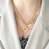 Titanium Steel Heart Pendant Necklace - Trendsi - Flyclothing LLC