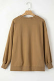 Round Neck Long Sleeve Sweatshirt - Trendsi - Flyclothing LLC