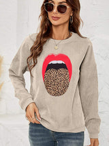 Round Neck Dropped Shoulder MAMA Graphic Sweatshirt - Trendsi - Flyclothing LLC
