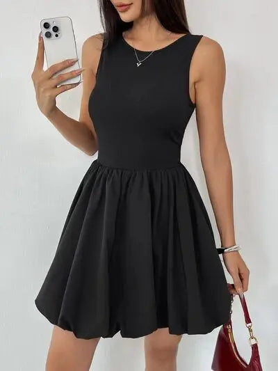 Perfee Ruched Sleeveless Mini Dress - Trendsi - Flyclothing LLC