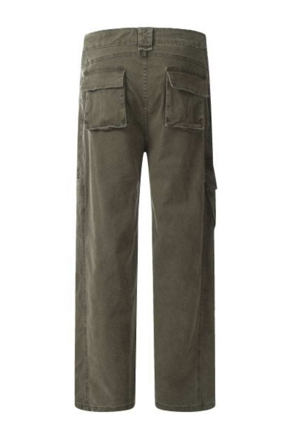 Men's Straight Leg Cargo Pants - Trendsi - Flyclothing LLC