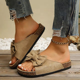 Comfortable Bow Decor Casual Sandals - Trendsi - Flyclothing LLC