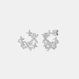 925 Sterling Silver Moissanite Lucky Clover Earrings - Trendsi