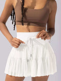 Tiered Skort with Drawstring - Trendsi - Flyclothing LLC