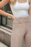 Heimish Full Size Ruffled High Waist Wide Leg Pants Plus Size - Trendsi