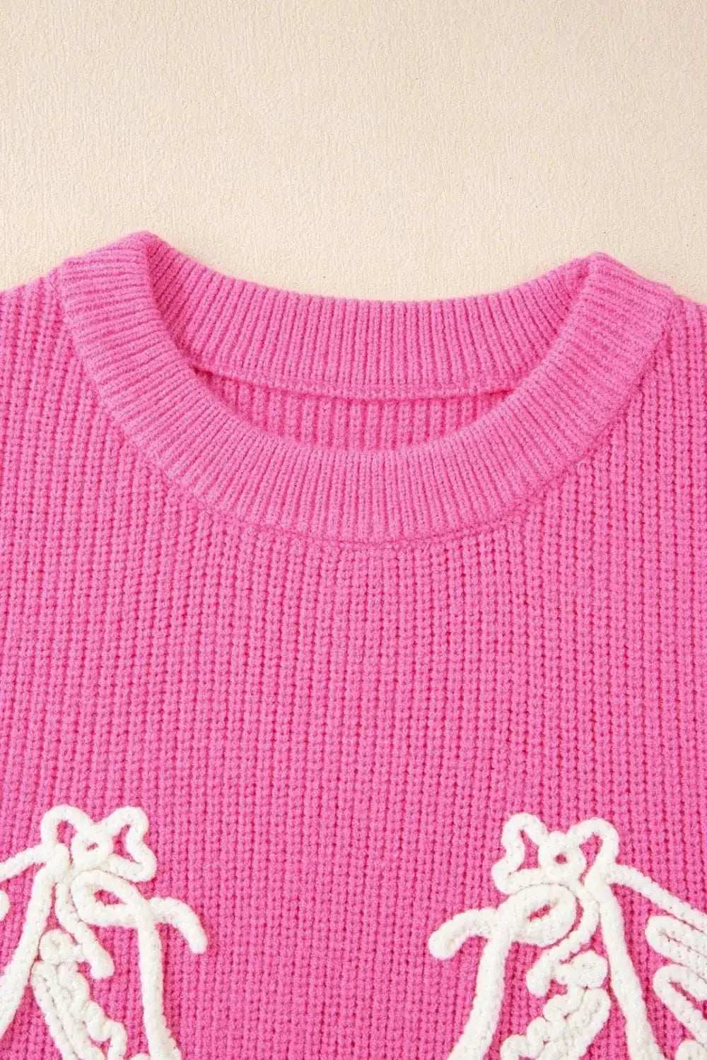 Western Horse Embroidered Round Neck Sweater - Trendsi - Flyclothing LLC
