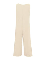 Sleeveless Button Front Wide Leg Jumpsuit - Trendsi - Flyclothing LLC