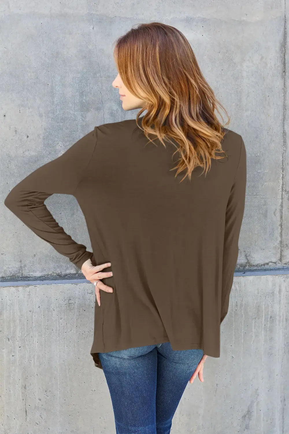 Basic Bae Full Size Open Front Long Sleeve Cardigan - ShopBasicbae - Flyclothing LLC