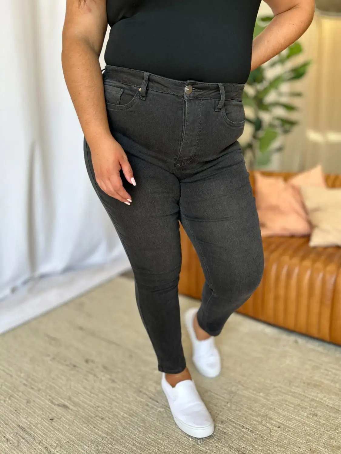 RFM Full Size High Rise Tummy Control Skinny Jeans - Trendsi - Flyclothing LLC