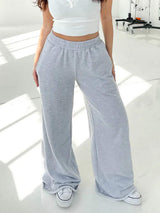 Elastic Waist Wide Leg Pants - Trendsi - Flyclothing LLC