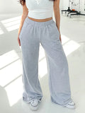 Elastic Waist Wide Leg Pants - Trendsi