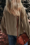 Textured Pocketed Collared Neck Long Sleeve Shacket - Trendsi - Flyclothing LLC