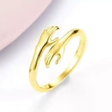 925 Sterling Silver Hug Bypass Ring - Trendsi - Flyclothing LLC