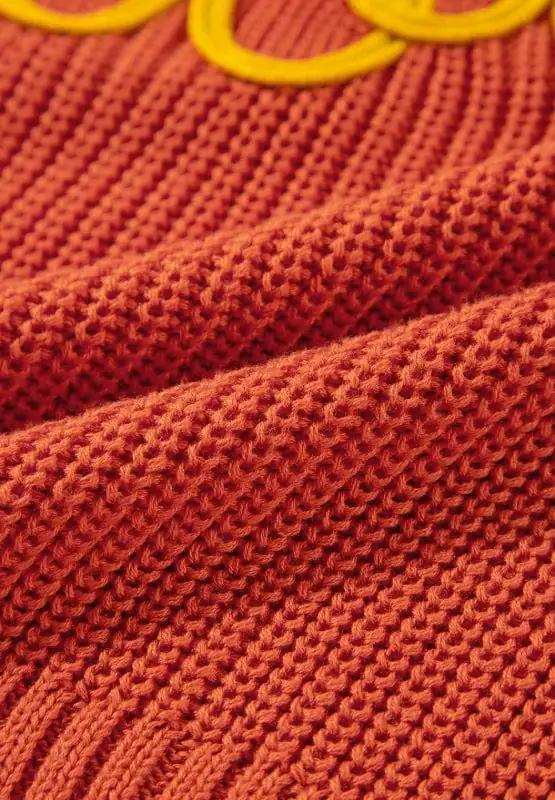 THANKS GIVING Round Neck Long Sleeve Sweater - Trendsi - Flyclothing LLC