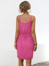 Twisted V-Neck Sleeveless Mini Dress - Trendsi - Flyclothing LLC