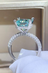 5 Carat Moissanite 925 Sterling Silver Ring - Trendsi - Flyclothing LLC