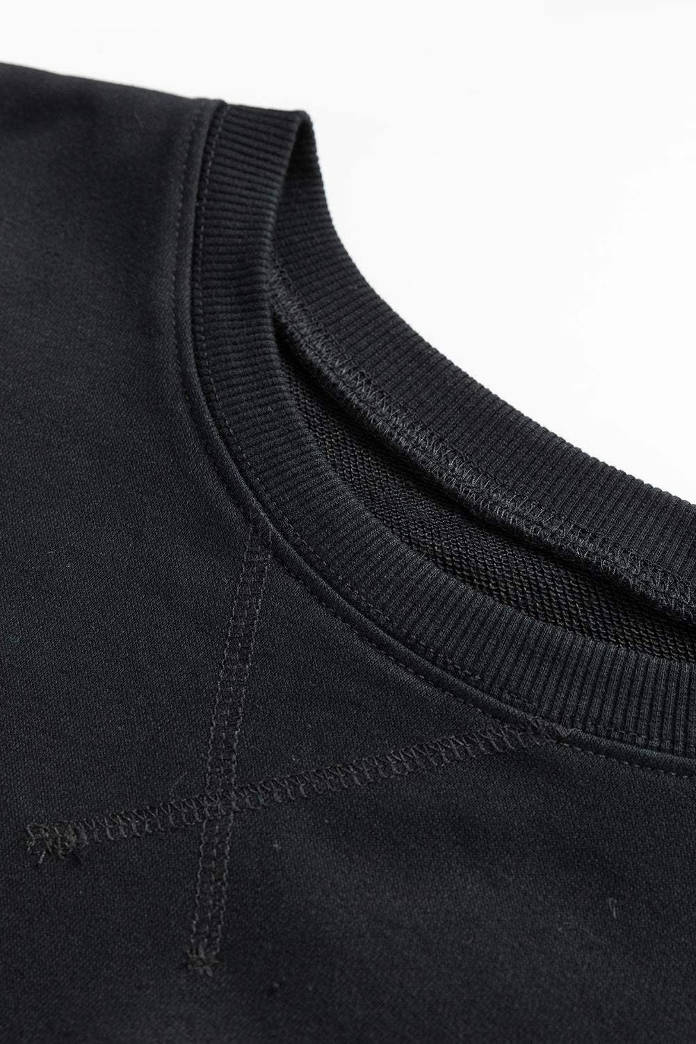 Solid Color Round Neck Long Sleeve Sweatshirt - Trendsi - Flyclothing LLC