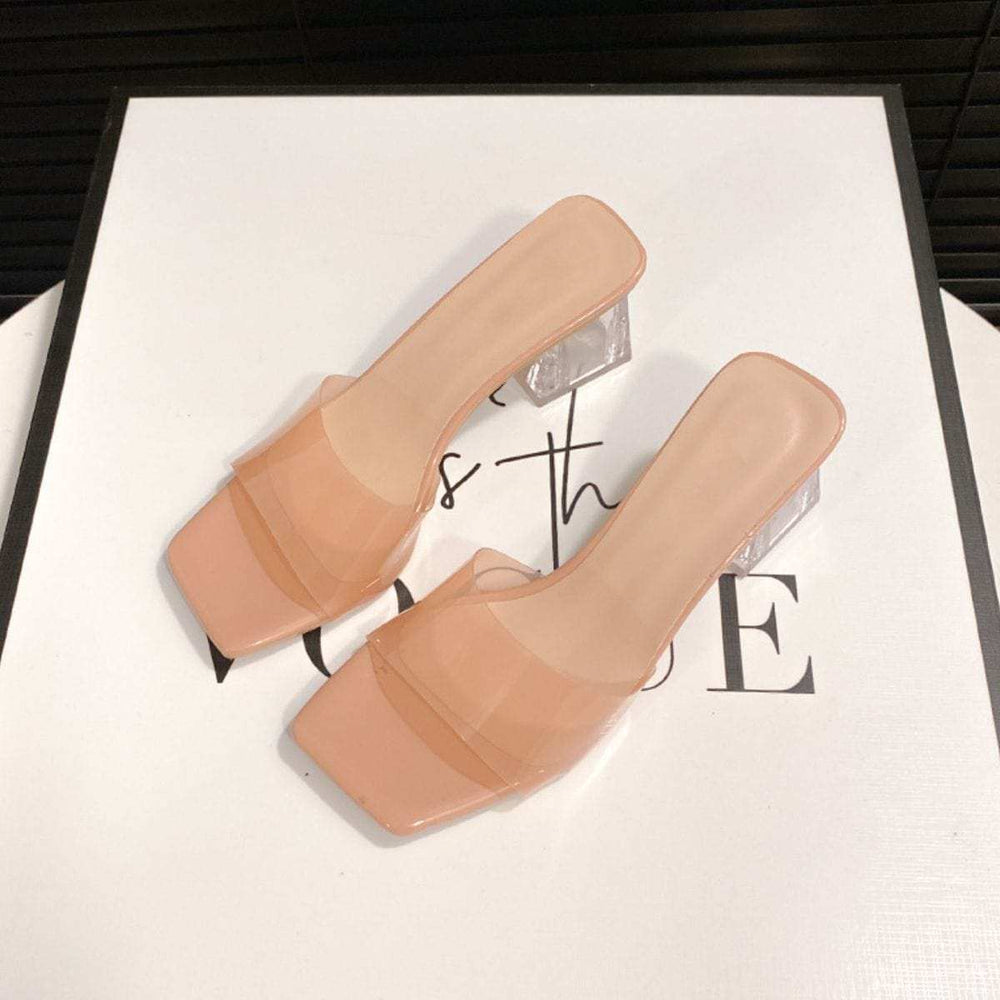 Open Toe Block Heel Sandals - Trendsi - Flyclothing LLC