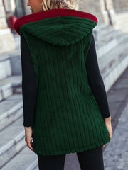 Santa Open Front Hooded Vest Coat - Trendsi
