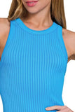 Zenana Seamless Ribbed Crop Tank - Trendsi