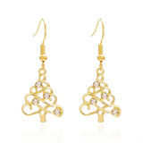 18K Gold-Plated Rhinestone Christmas Tree Dangle Earrings - Trendsi - Flyclothing LLC