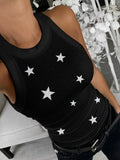 Full Size Star Round Neck Tank - Trendsi