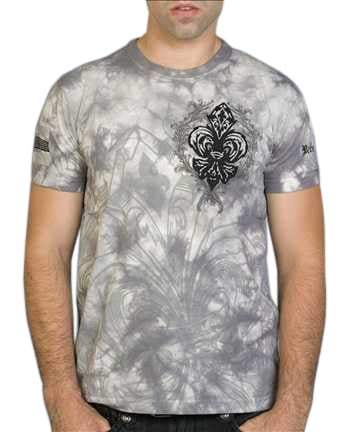 Rebel Spirit Fleur De Lis T-Shirt (Silver) - Rebel Spirit Clothing - Flyclothing LLC