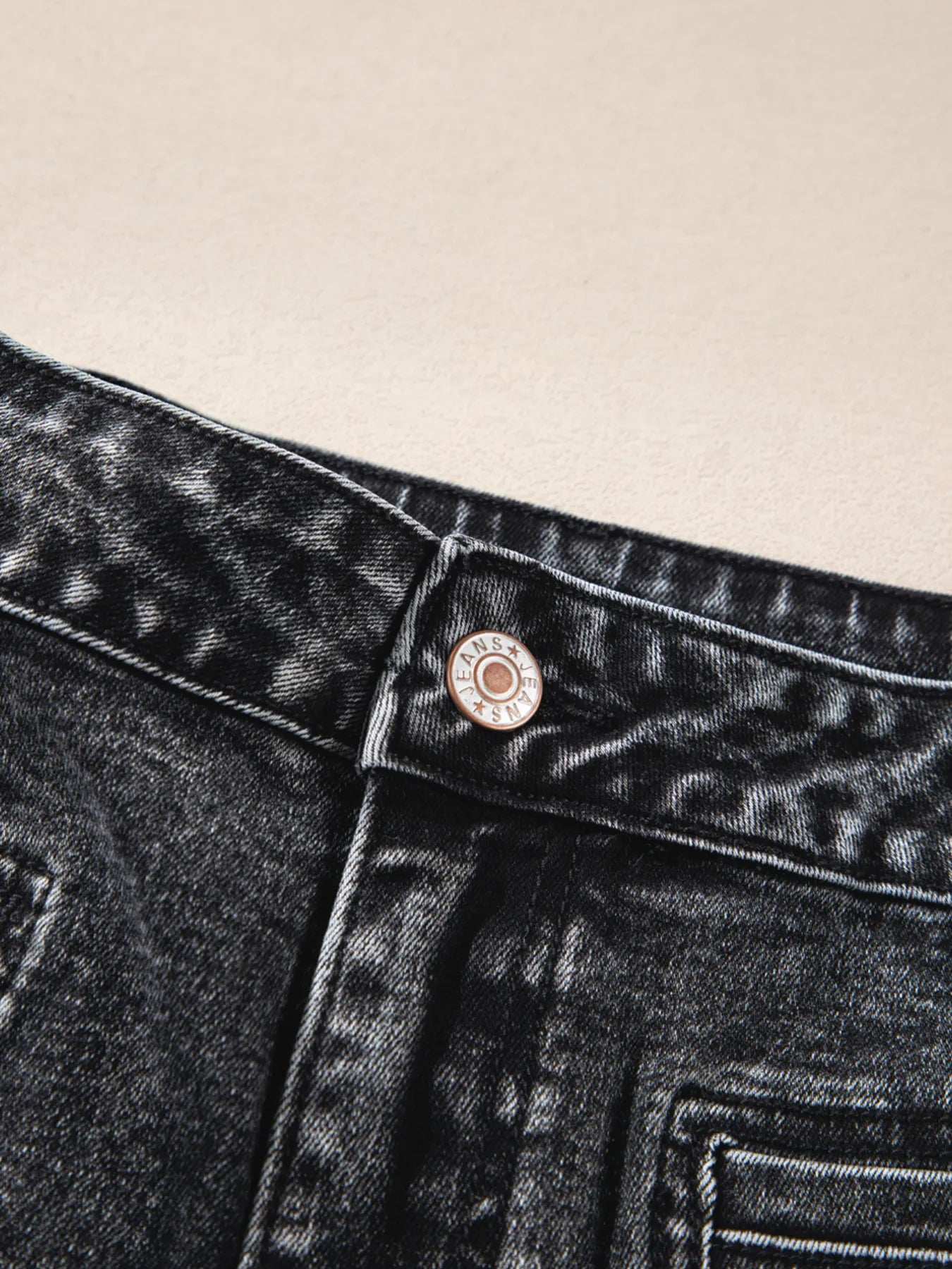 High-Waisted Wide Leg Washed Jeans - Trendsi - Flyclothing LLC