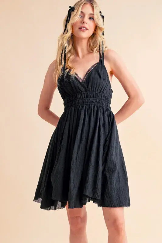 Aemi+Co Lace Detail Mini Cami Dress - Trendsi - Flyclothing LLC