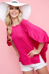 BiBi Fold Over Back Detailed Top - Trendsi - Flyclothing LLC