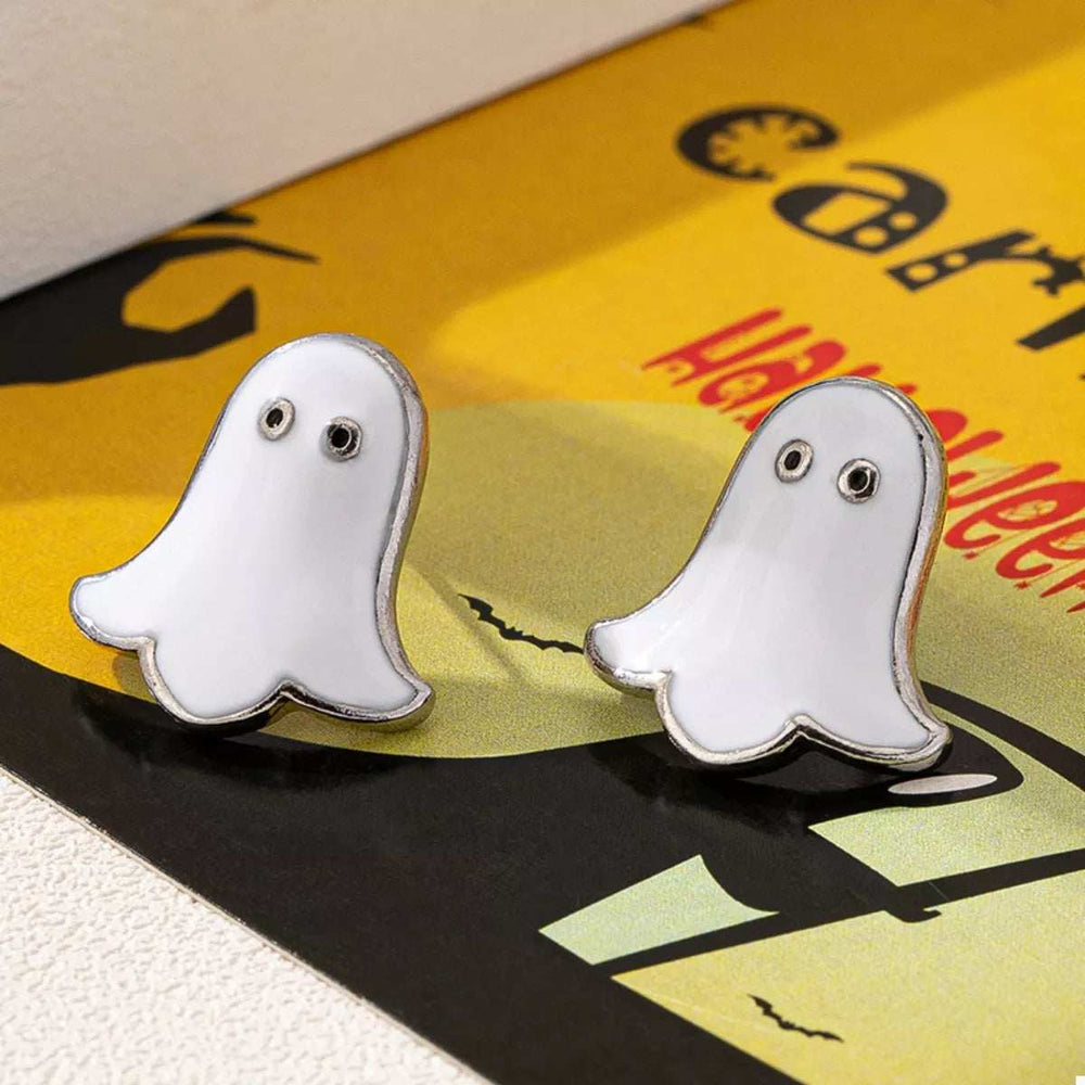 2 Pair Halloween Ghost Stud Earrings - Trendsi - Flyclothing LLC