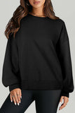 High-Low Round Neck Long Sleeve Sweatshirt - Trendsi - Flyclothing LLC