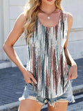 Printed Scoop Neck Wide Strap Tank - Trendsi - Flyclothing LLC