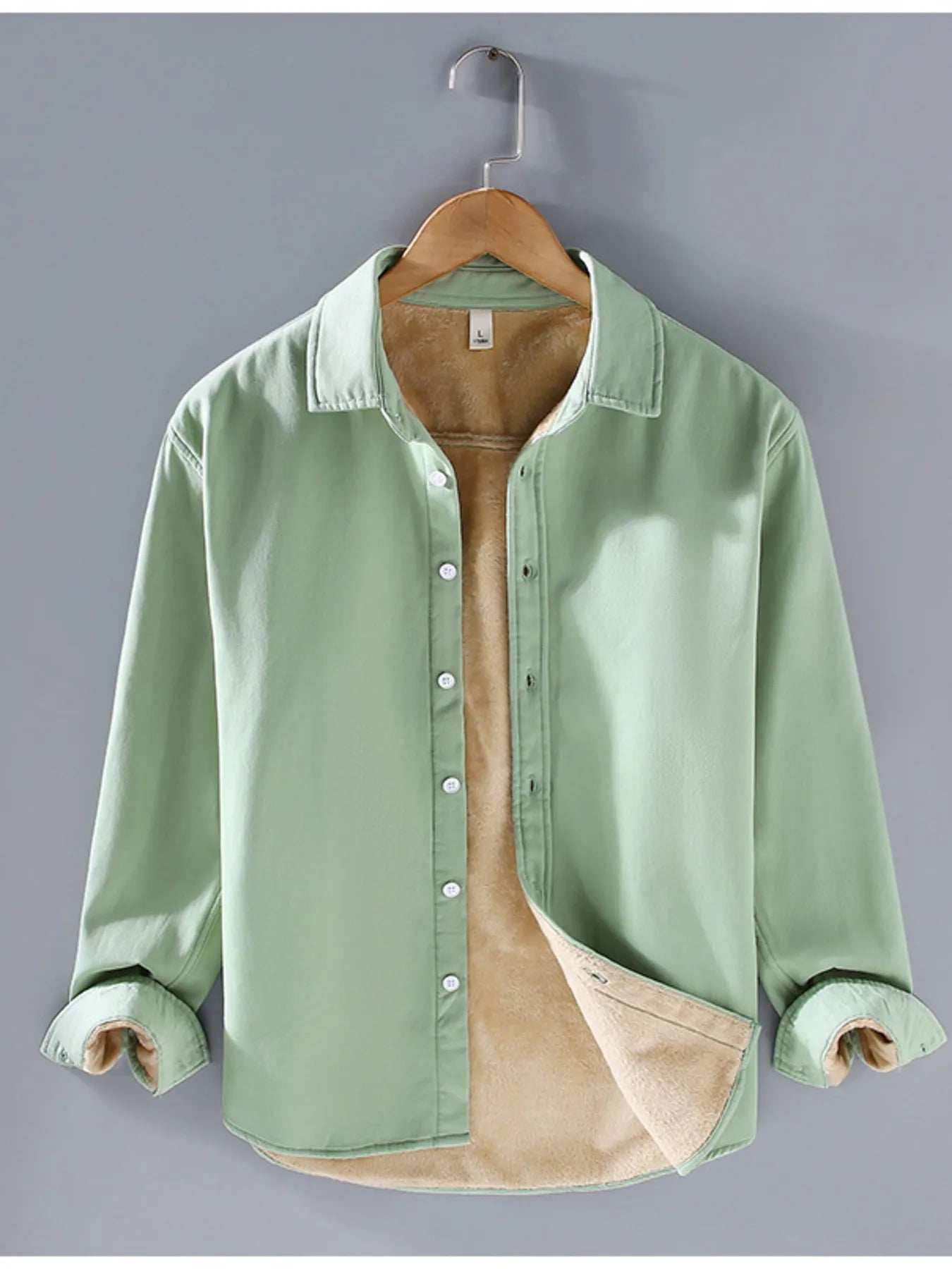 Men's Plus Size Button Up Long Sleeve Shirt - Trendsi - Flyclothing LLC