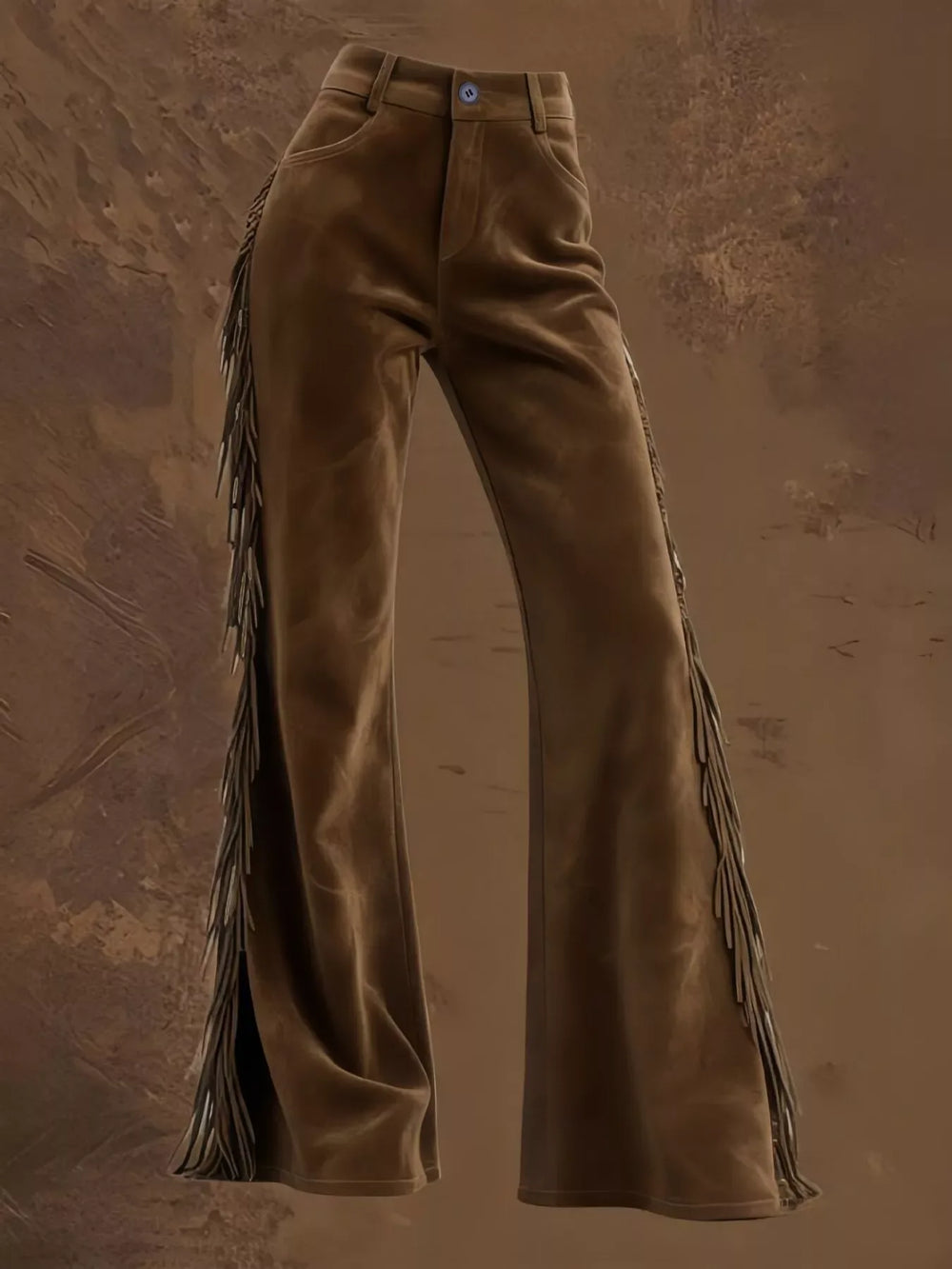 Vintage Fringe Velvet Flare Pants - Trendsi - Flyclothing LLC