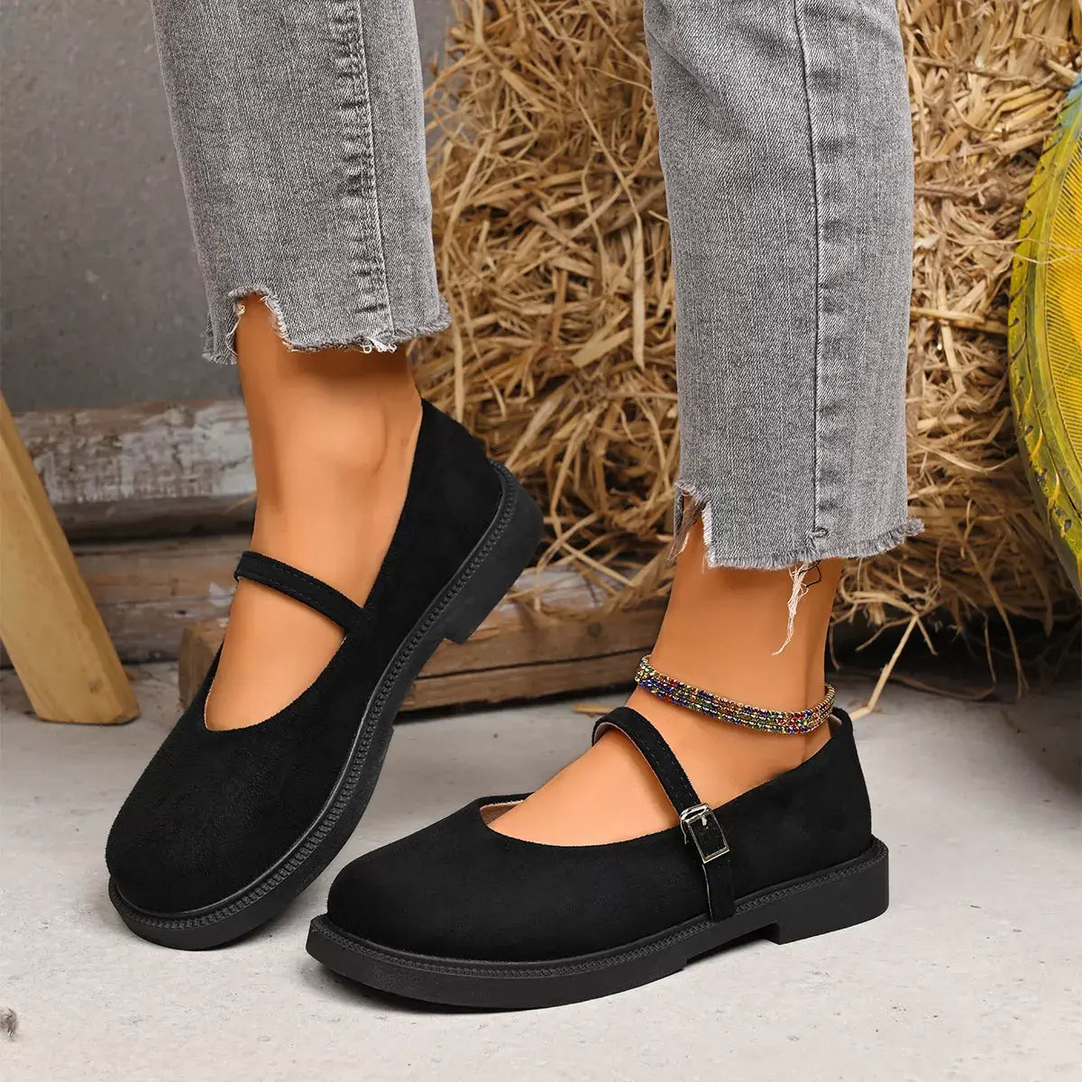 Round Toe Slip-Ons - Trendsi - Flyclothing LLC
