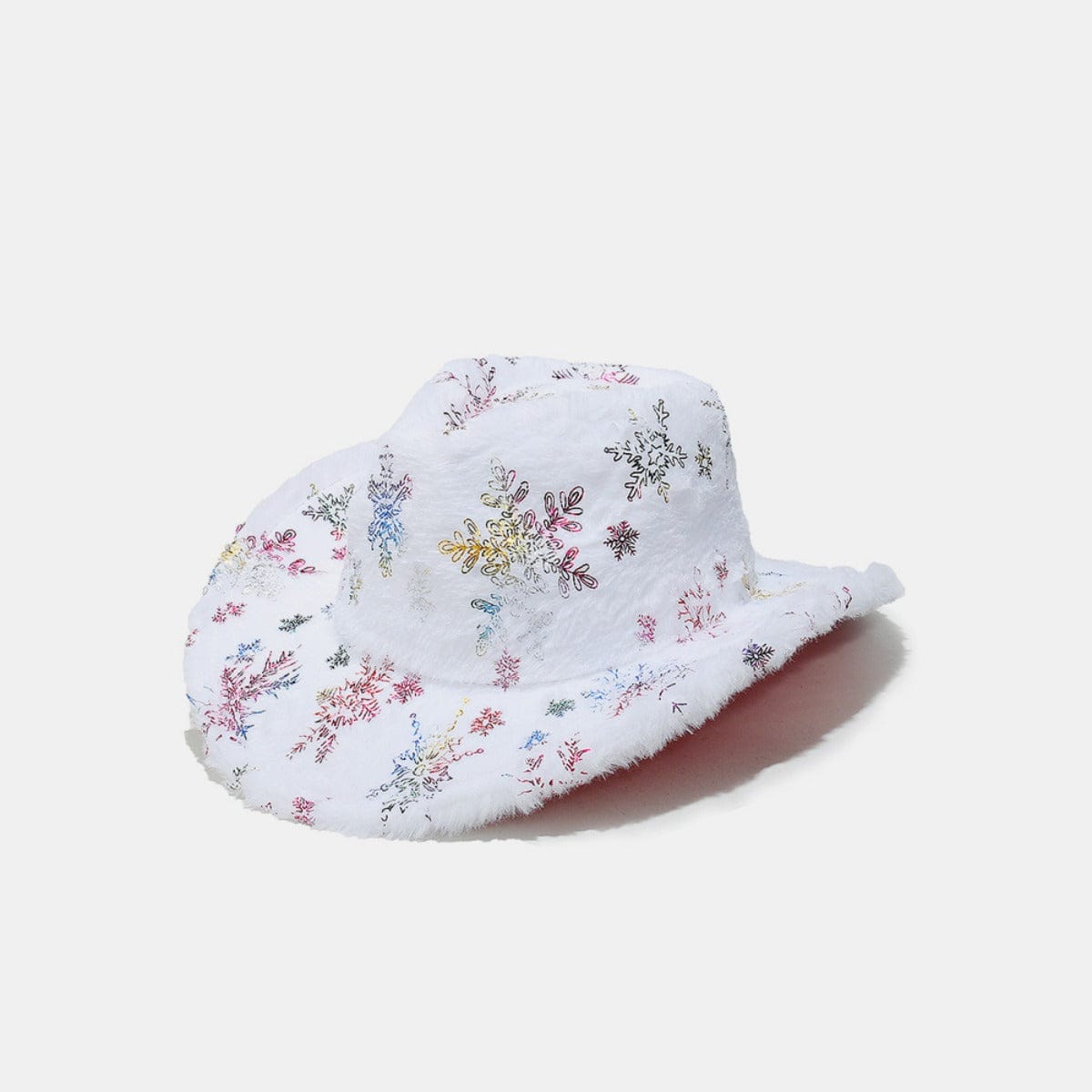 Fuzzy Snowflakes Polyester Hat - Trendsi